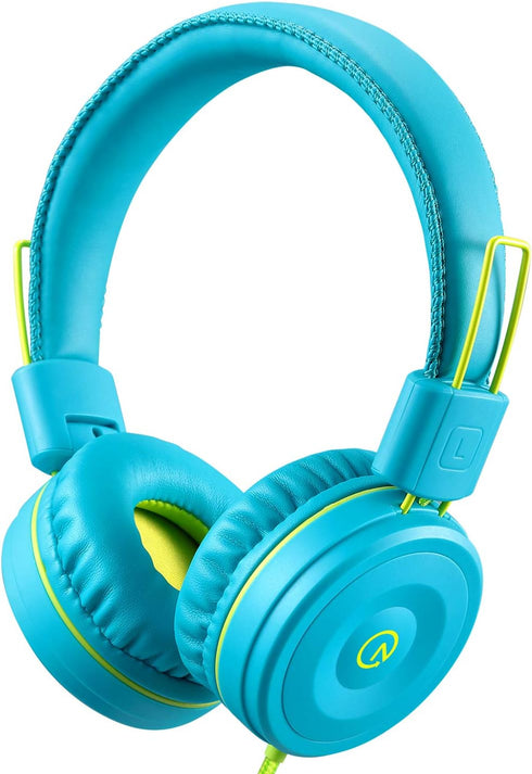 noot products Kids Headphones K22 Foldable Stereo Tangle-Free 5ft Long cord 3.5mm Jack Plug in Wired On-Ear Headset for iPad/Amazon Kindle Fire/Bo...
