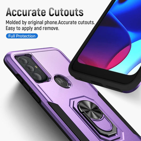 for Moto G Power 2022 Case G Pure Case with Kickstand Armor Magnetic Ring Rugged Protective Military Grade Shockproof Case for G Power 2022 G Pure...