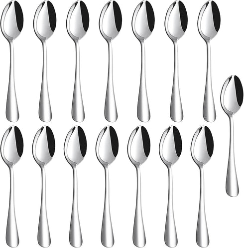 15PCS Dinner Spoons Set, Stainless Steel Coffee Spoons Tea Spoons Silverware for Home Kitchen Restaurant...