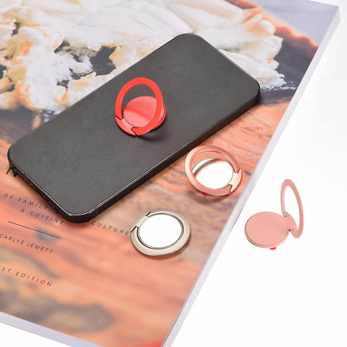 uxcell Phone Ring Holder, Ultra-Thin Cellphone Stand 360 Rotation Grip, for Magnetic Car Mounts, Red...