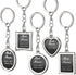 Tatuo 10 Pieces Photo Frame Keychain Metal Frame Keychain, Heart Keyring with Locket Photo Frame for Wedding Gifts...