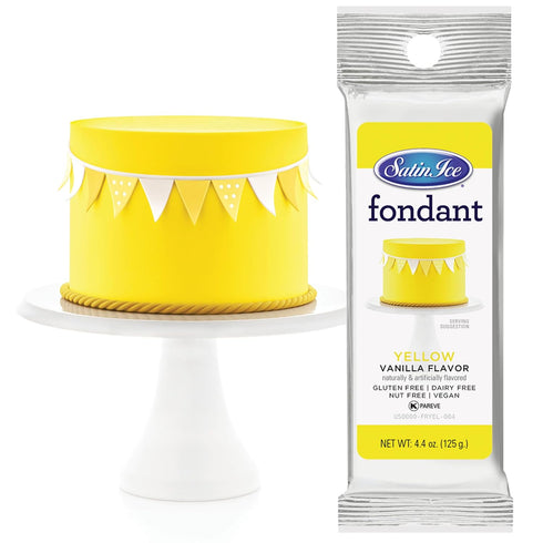 Satin Ice Fondant, Yellow, 4.4 Ounce...
