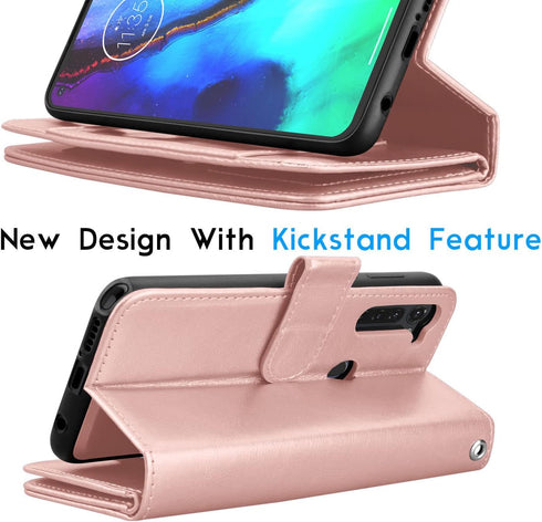 Tekcoo Wallet Case for Moto G Stylus 2020 / Motorola Moto G Pro, PU Leather ID Cash Credit Card Slots Holder Carrying Pouch Folio Flip Cover [Deta...