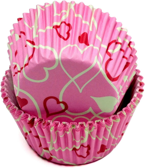 Chef Craft Paper Patterned Cupcake Liners, 50 count, Pink/White/Red...