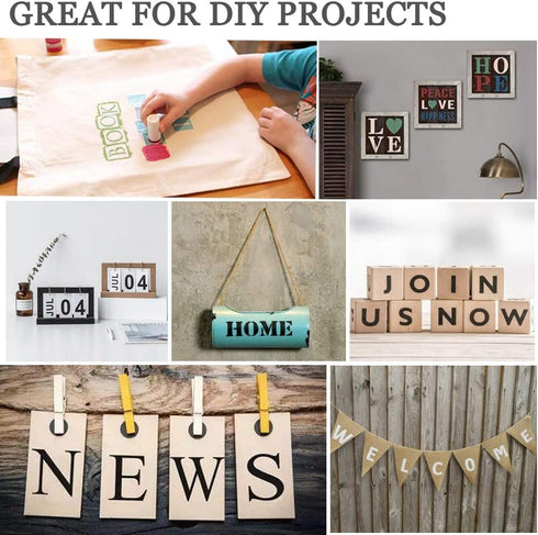 3 Inch Letter Stencils Kit, Alphabet Art Craft Stencils, Reusable Plastic Letters and Numbers Stencil Set for Wood, Wall, Fabric, Rock, Chalkboard...