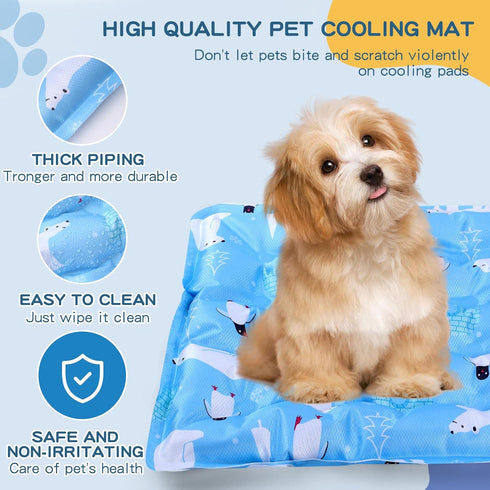 Cooling Mat for Dogs 19.7 X 23.6 Inch, Pet Cooling Mats for Dogs, Water Injection Dog Cooling Mat for Summer, Easy Washable Cooling Pad for Dog, P...