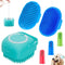 3PCS Dog Bath Brush | Dog Shampoo Brush | Dog Scrubber for Bath | Dog Bath Brush Scrubber | Dog Shower/Washing Brush with Adjustable Ring Handle f...