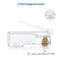 Cable Matters 100-Pack Cat 6 Pass Through RJ45 Connectors (Cat 6 Ends / Cat6 Connector / RJ45 Modular Plugs/Ethernet Plugs/Network Connector) for ...