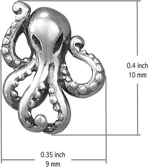 Boma Jewelry Sterling Silver Octopus Stud Earrings...