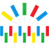 BBTO 16 Pcs Building Block Candles Brick Birthday Cake Candles Topper Sparkler Novelty Decor Building Block Construction Party Themed Decoration F...