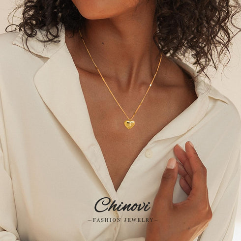 Gold Letter Necklace, Dainty 18K Gold Plated Initial Necklace for Women Non Tarnish Cute Initial Heart Pendant Choker Necklace Tiny Stainless Stee...