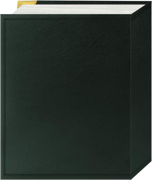 Pioneer Photo Albums E4-100/GN 100 Pocket Green Sewn Leatherette Cover with Brass Corner Accents Photo Album, 4 by 6-Inch...