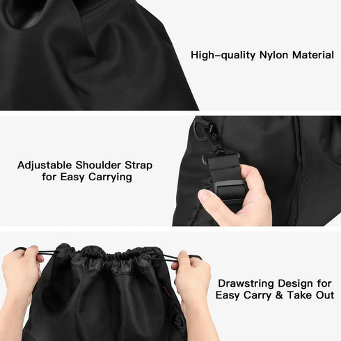 Large Travel Neck Pillow Bag for Dot&Dot Twist Memory Foam Travel Pillow, Luggage Travel Pillow Drawstring Bag Carrying Case with Trolley Sleeve &...