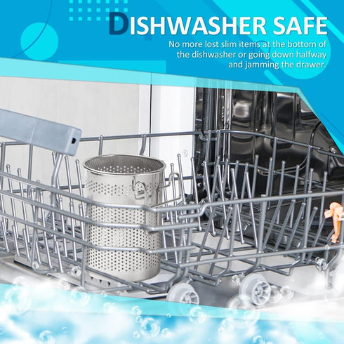 HOME&I Silverware Drying Basket, Kitchen Sink Utensil Holder Replacement,Thin Dish Drying Rack Countertop Organizer Stainless Steel 304 Flatware C...