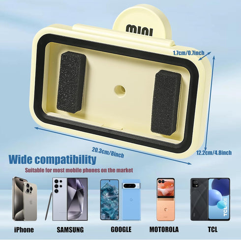 ?480° Rotation·Retractable Adjustment? Waterproof Shower Phone Holder - Bathroom Wall Phone Mount Stand, Anti-Fog Water Proof Case for 4-7" Phones...