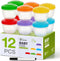 12 Pack Leakproof Baby Food Storage Containers, 4 oz Plastic Baby Food Jars with Lids, Reusable Small Baby Food Jars, Lock in Freshness, Freezer &...