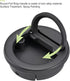 uxcell Flush Pull Ring Handle 40.5x11mm, Plane Drawer Door Pull, Black...