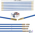 11ft Multi-function Fiberglass Duct Rodder Wire and Cable Pulling Kit Electrical Fish Tape Cable Puller Cable Rods With Hook And Hole In Tube Blue...