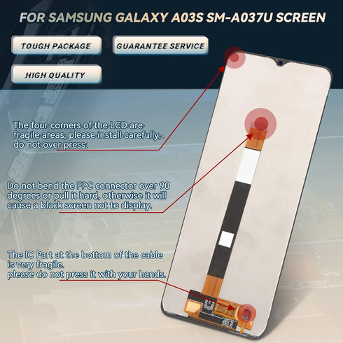 Screen for Samsung Galaxy A03s Screen Replacement for Samsung A03s SM-A037U LCD Touch Panel Display Digitizer Assembly Repair Parts with Kit...