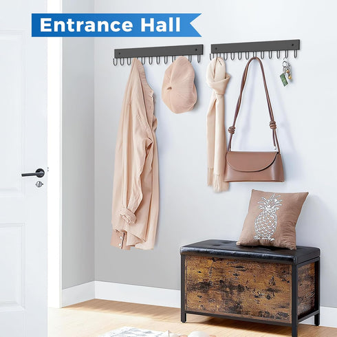 Belt Hanger Wall Mounted, Wooden Belt Organizer Max 12 Storage Capacity, 180° Rotating Space Saving Hangers for Ties, Tank Tops, Scarves, Bras, Ke...