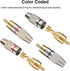10Pack RCA Male Plug Solder, Gold Audio Video Cable Adapter Connector for Speaker Wire Wall Plate Home Theater Audio Video Receiver Amplifiers and...