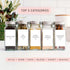 Minimalist Spice Labels - 160 Waterproof Spice Jar Labels - Preprinted Herb Stickers - Fits Round Bamboo Jars or Rectangular Glass Seasoning Conta...