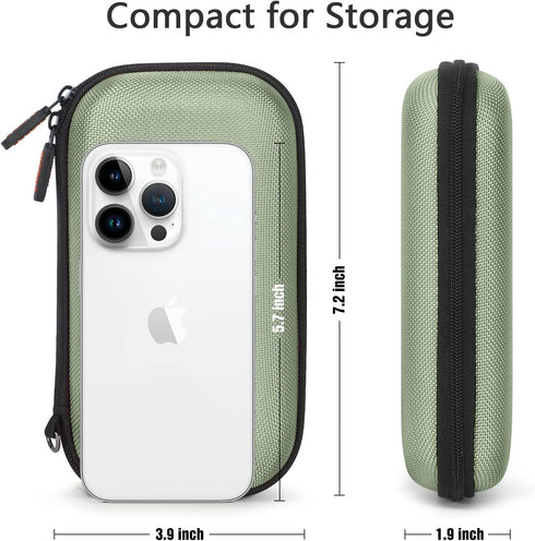 GLCON Hard Protective Carrying Case - Portable Electronic Accessories Cable Organizer Power Bank Pouch - Impact Resistant Smooth Coating Zipper Ba...
