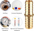 14pcs Brass Hose Barbed Fittings, 3/16" 1/4" 5/16" 3/8" 1/2" 5/8" 1/4" with 26pcs Stainless Steel Hose Clamps, Hose Barb Splicer Mender Connector ...