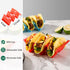 Premium Large Taco Holder Stand, Colorful Holders Set of 6 or 4 for 3 Tacos, Soft or Hard Shell Holder, Street Rack, Tray Plates, BPA Free, Dishwa...