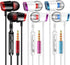 YNR 3 Pairs Wired Earbuds with Microphone & Volume Control, in Ear Earphones, Noise Islating High Definition, for 3.5mm Jack iPhone iPad iPod Sams...