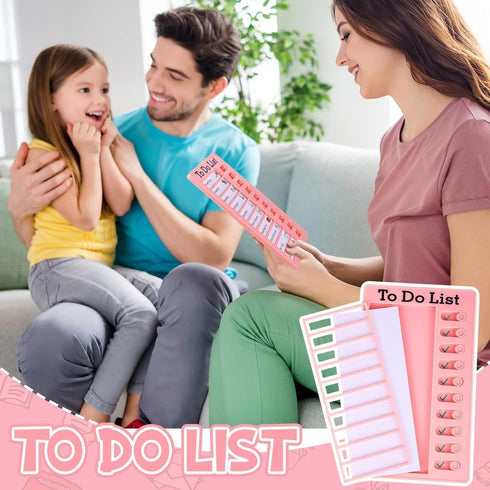 4 Pieces Kids Chore Chart To Do List Checklist Board ADHD Tools for Kids Daily Routine Chart with Markers Stickers Detachable Cardstock for Home R...