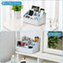 VITVITI Toothbrush Holders for Bathrooms, 6 Slots Toothpaste Bathroom Counter Organizer for Kids, Plastic Bathroom Organizer for Countertop/Sink/V...