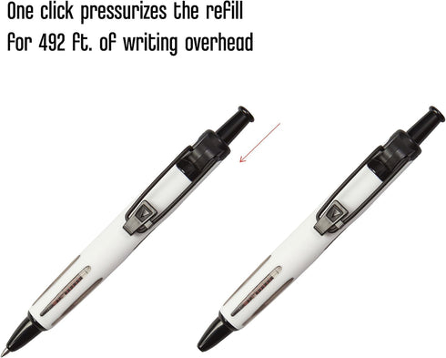 Tombow 56068 AirPress Ballpoint Pen, White, 1-Pack. Pressurized Pen Easily Writes Overhead and on Wet Paper...