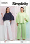 Simplicity Easy to Make Women's Crew Neck Tops and Pants Sewing Pattern Packet, Design Code S9926, Sizes 20W-22W-24W-26W-28W, Multicolor...