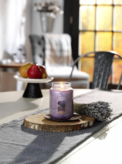 Yankee Candle Dried Lavender & Oak Scented Classic 22 Oz Large Jar Single Wick Aromatherapy Candle Over 110 Hours of Burn Time Ideal for Creating ...