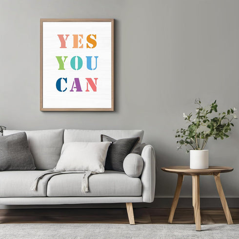 Posterizer 1 pcs-Yes you can-positive classroom affirmations-Teachers & Classrooms-Motivational & Inspirational Art-School and classroom art- unfr...
