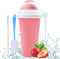 Slushy Cup - Tik Tok Magic Quick Frozen Smoothie Cup, Double Layer DIY Homemade Slushy Maker Cup, Food Grade Silicone Slushie Maker Cup with Spoon...