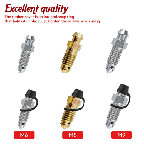 50Pcs Brake Bleeder Rubber Caps Dust Cover Brake Bleed Nipple Cap Brake Bleeder Screw Caps Grease Fitting Cap for Cars and Motorcycles...