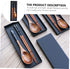 1 set Chinese Portable Friendly Party Lunch Chopsticks Picnic Cutlery and Dinner Home Wooden Style Table Pouch Tableware Reusable Case Flatware Di...
