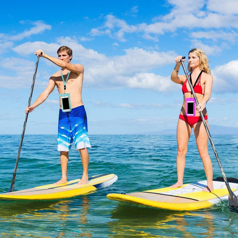 Universal Waterproof Pouch, 2-Pack Waterproof Phone Lanyard Case Neck Strap Dry Bag for iPhone 15 14 13 12 11 Pro Plus Max Galaxy S24 S23 S22 Goog...