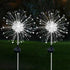 Solar Garden Decoration Light Outdoor, DIY Solar Firework Light 40 Copper Wires 120 LED 2 Lighting Modes,Waterproof Stake Landscape Light for Part...
