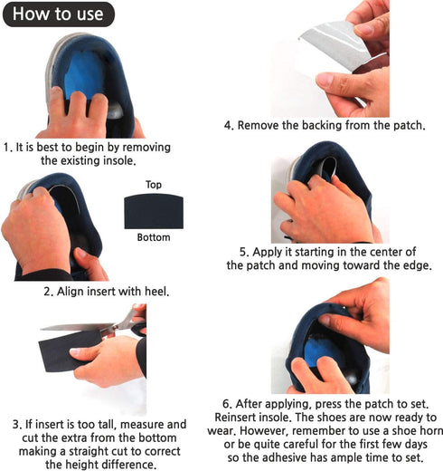 Shoe Heel Wear Hole Prevention Patch Insert/Repair Kit for 2 Pairs...
