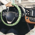 Frienda 10 Pcs Flowers Vintage Groovy Car Accessories Set Floral Steering Wheel Cover Flowers Car Air Vent Clips Center Console Armrest Cushion Ca...