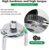 1 PC Round Foot Oil Grid Filter Wrench, 4.92" x 2.36" 3-Jaw Oil Filter Wrench, Extra Thick Double Tab Heavy Duty Oil Filter Removal Tool, For Larg...