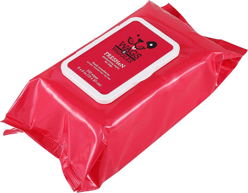 Wags & Wiggles Freshen Deodorizing Wipes for Dogs | Eliminate Odors from Your Dog's Coat | Fresh Strawberries, 100 Count | Easy and Convenient Way...