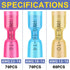 haisstronica 200PCS Heat Shrink Female Spade Connectors,22-10 Gauge Electrical Spade Wire Connectors,Quick Disconnect Wire Connectors,Female Spade...