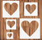 5PCS Heart Stencil 5 Sizes Heart Love Stencils Painting Template Reusable Plastic Starburst Stencils for Painting on Wood Wall Decor...