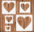 5PCS Heart Stencil 5 Sizes Heart Love Stencils Painting Template Reusable Plastic Starburst Stencils for Painting on Wood Wall Decor...