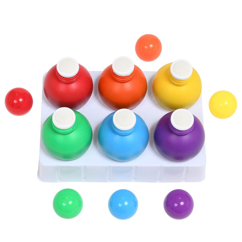 READY 2 LEARN Doodle Dabbers Dot Markers - Set of 6 Washable Colors - Non Toxic - Specially Designed Toddler Grip with Storage Tray Provided...