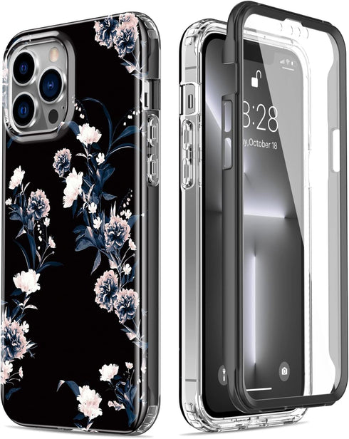Esdot for iPhone 13 Pro Max Case with Built-in Screen Protector,Military Grade Cover with Fashion Designs for Women Girls,Protective Phone Case 6....